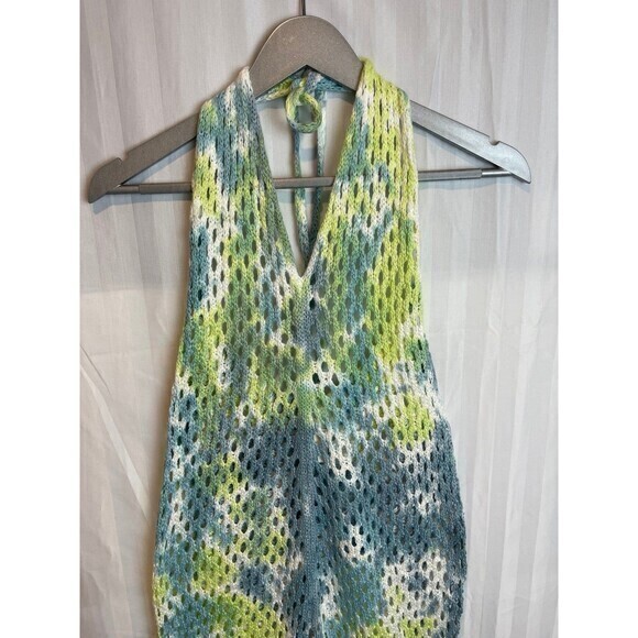 Primi Cover Up Jumpsuit Crochet Halter Neck size Large RefN09 - Picture 7 of 7
